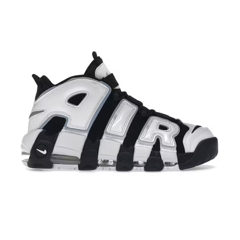 Nike Air More Uptempo Chunky Basketball Sneakers White and Black