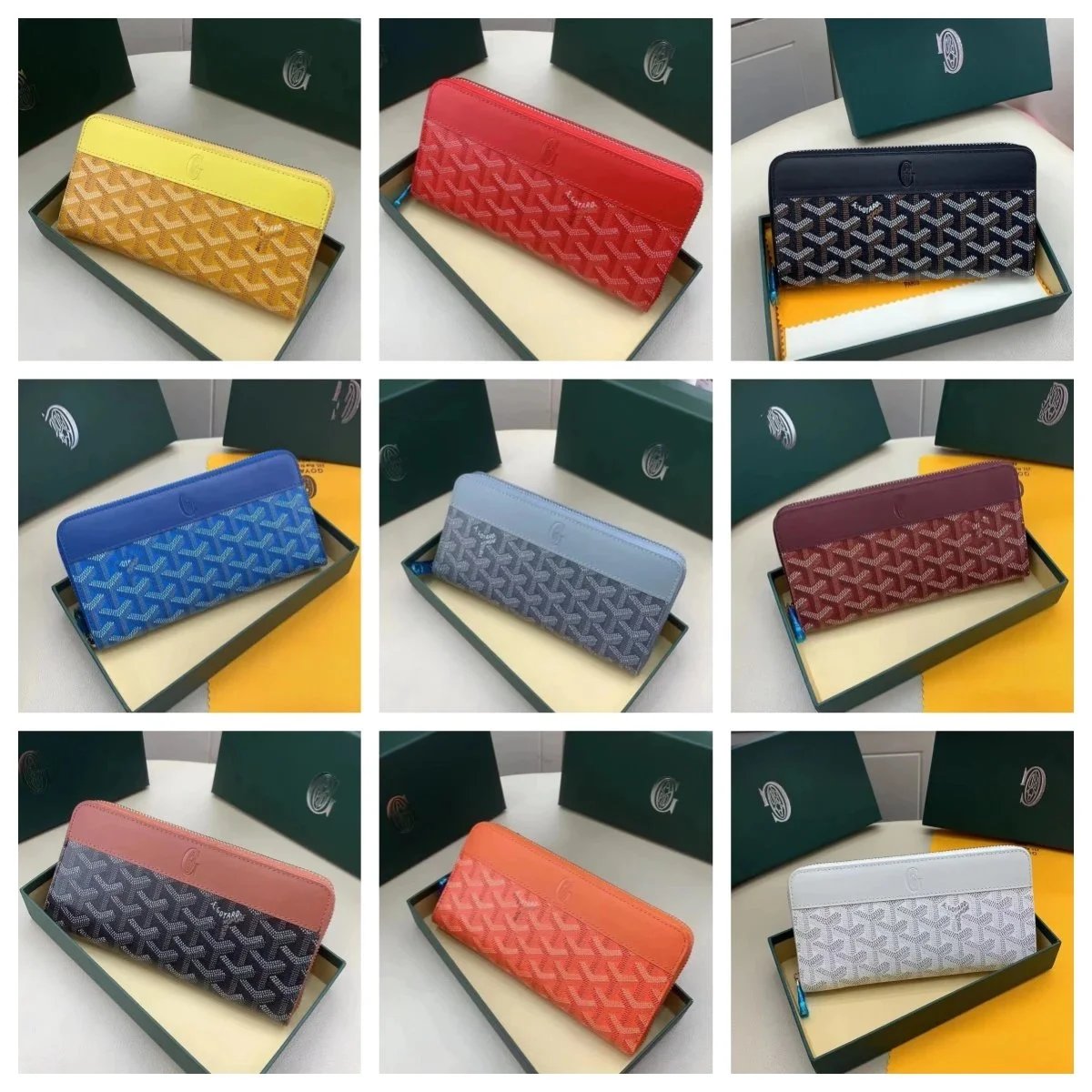 Goyard Matignon PM Zip Around Wallet Multicolor