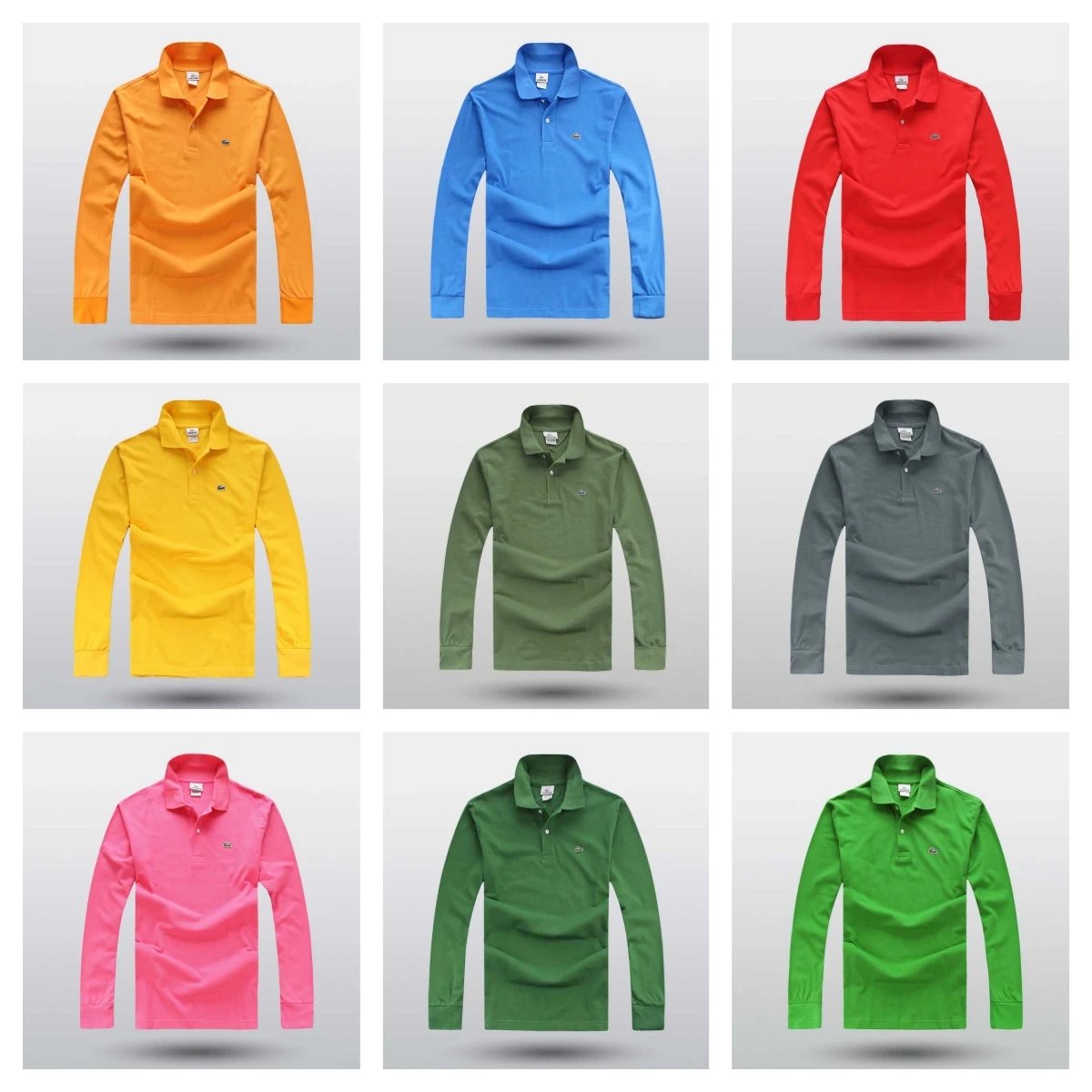 Lacoste Long Sleeve Polo Shirt Classic Cotton Multicolor
