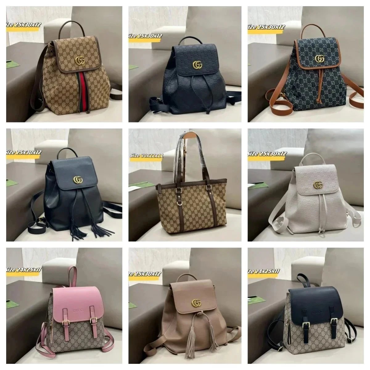 Gucci GG Marmont Backpack Collection Designer Handbag Multicolor