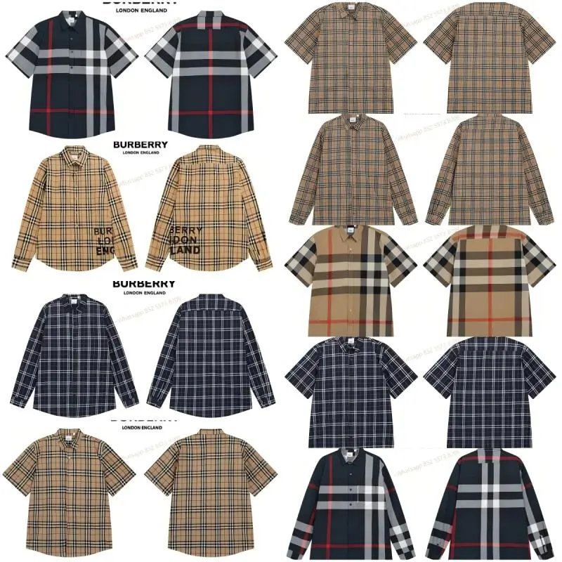 Burberry Check Print Classic Button-Down Shirt Multicolor
