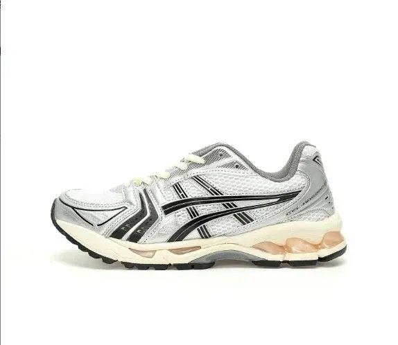 Asics GEL-Kayano 14 Chunky Running Sneakers Silver and White