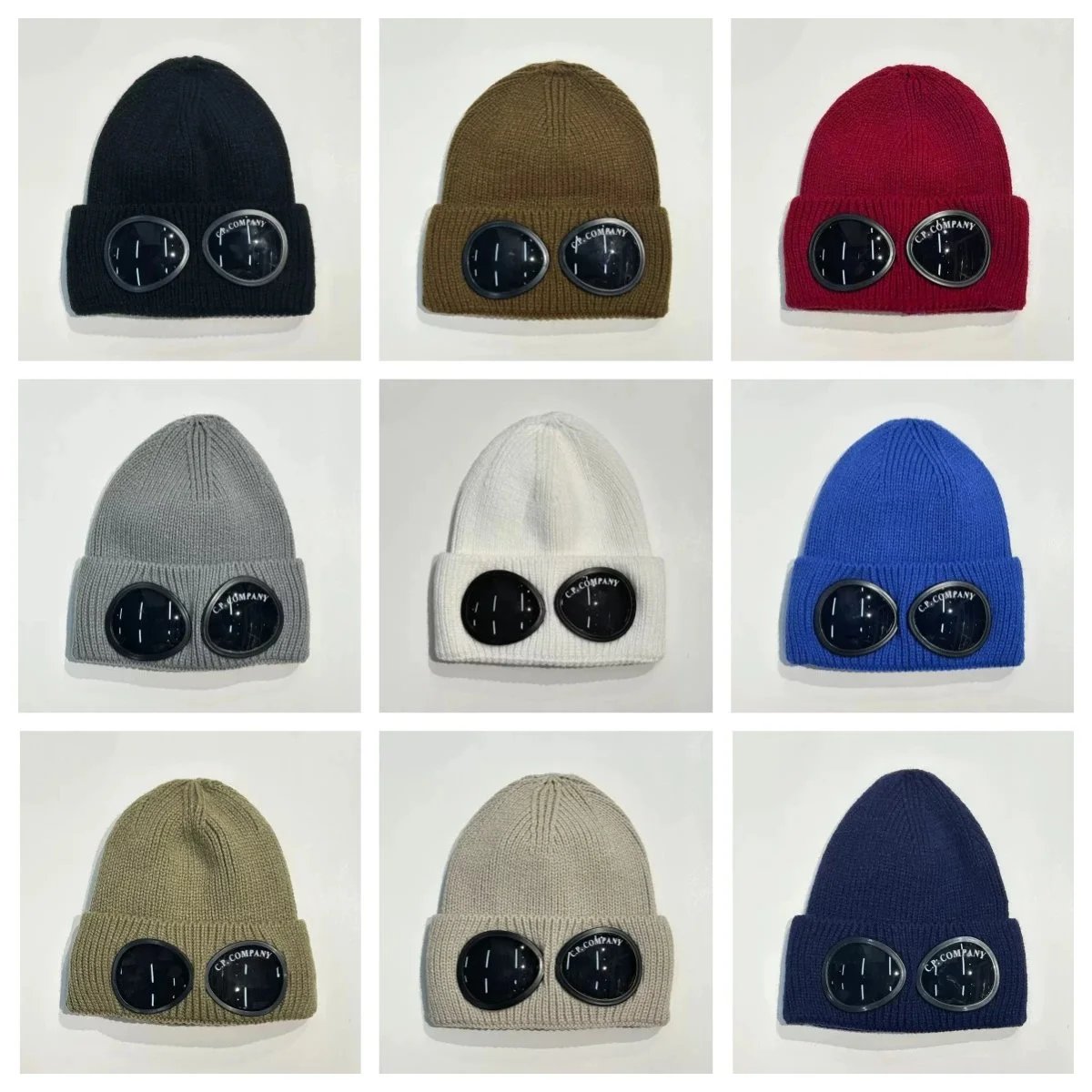 C.P. Company Goggle Beanie Knit Hat Multicolor