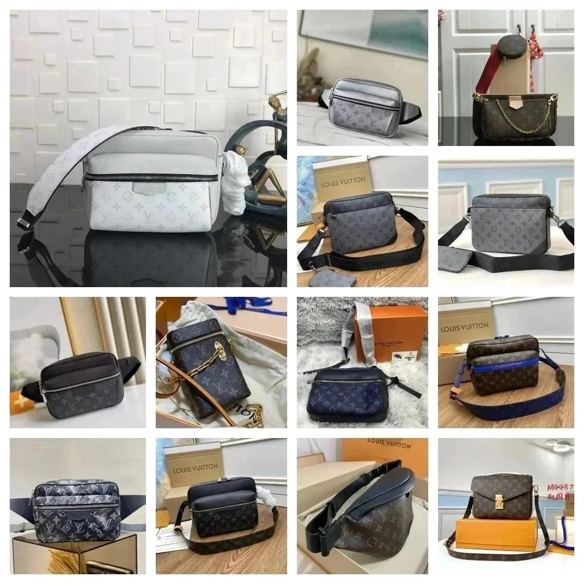 Louis Vuitton LV Monogram Canvas Versatile Shoulder Bag Collection Multicolor