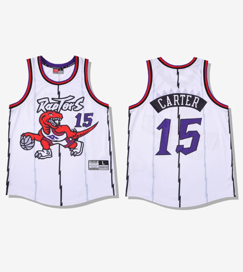 Mitchell & Ness M&N Vince Carter Toronto Raptors Retro Basketball Jersey White