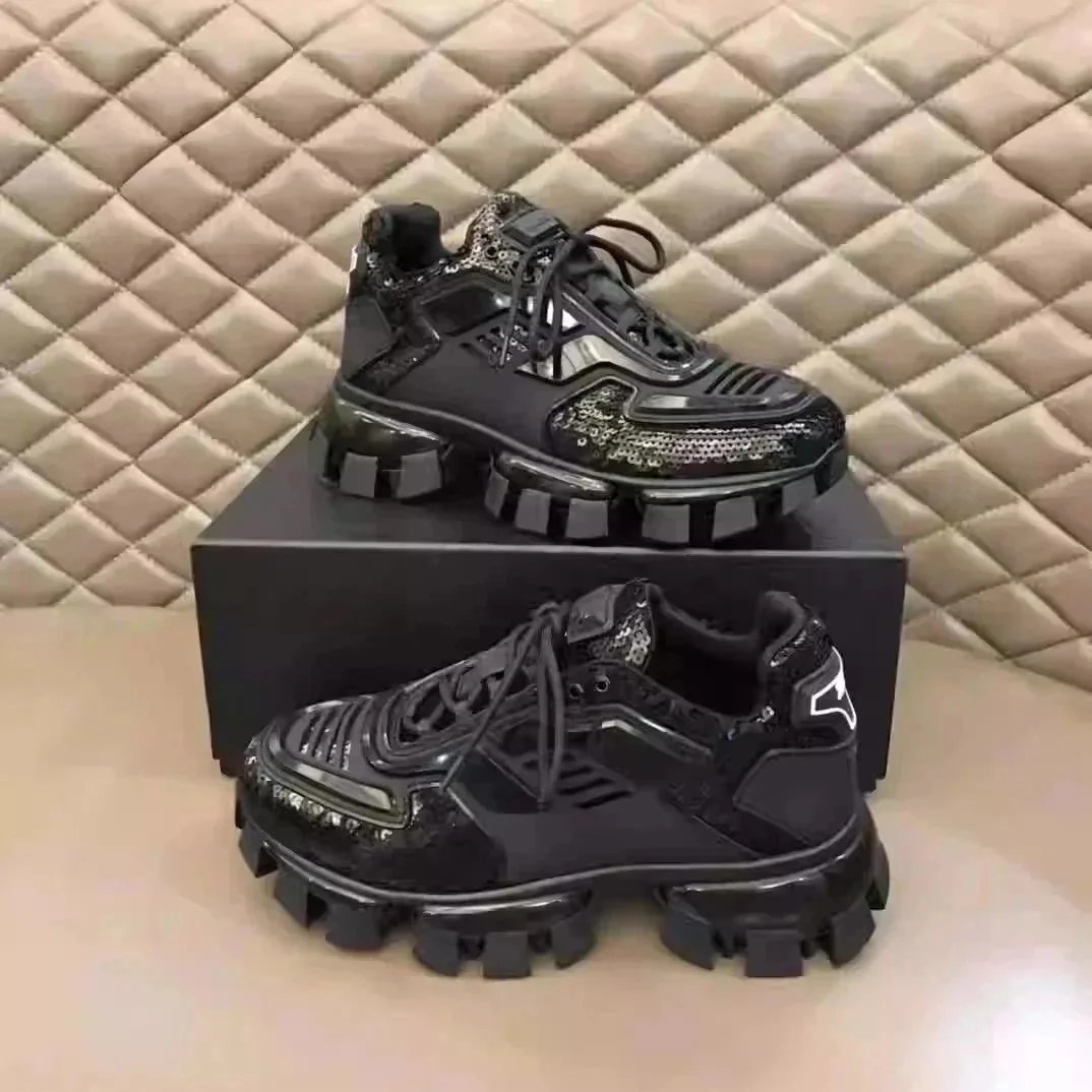 Prada Monolith Chunky Sneakers Black