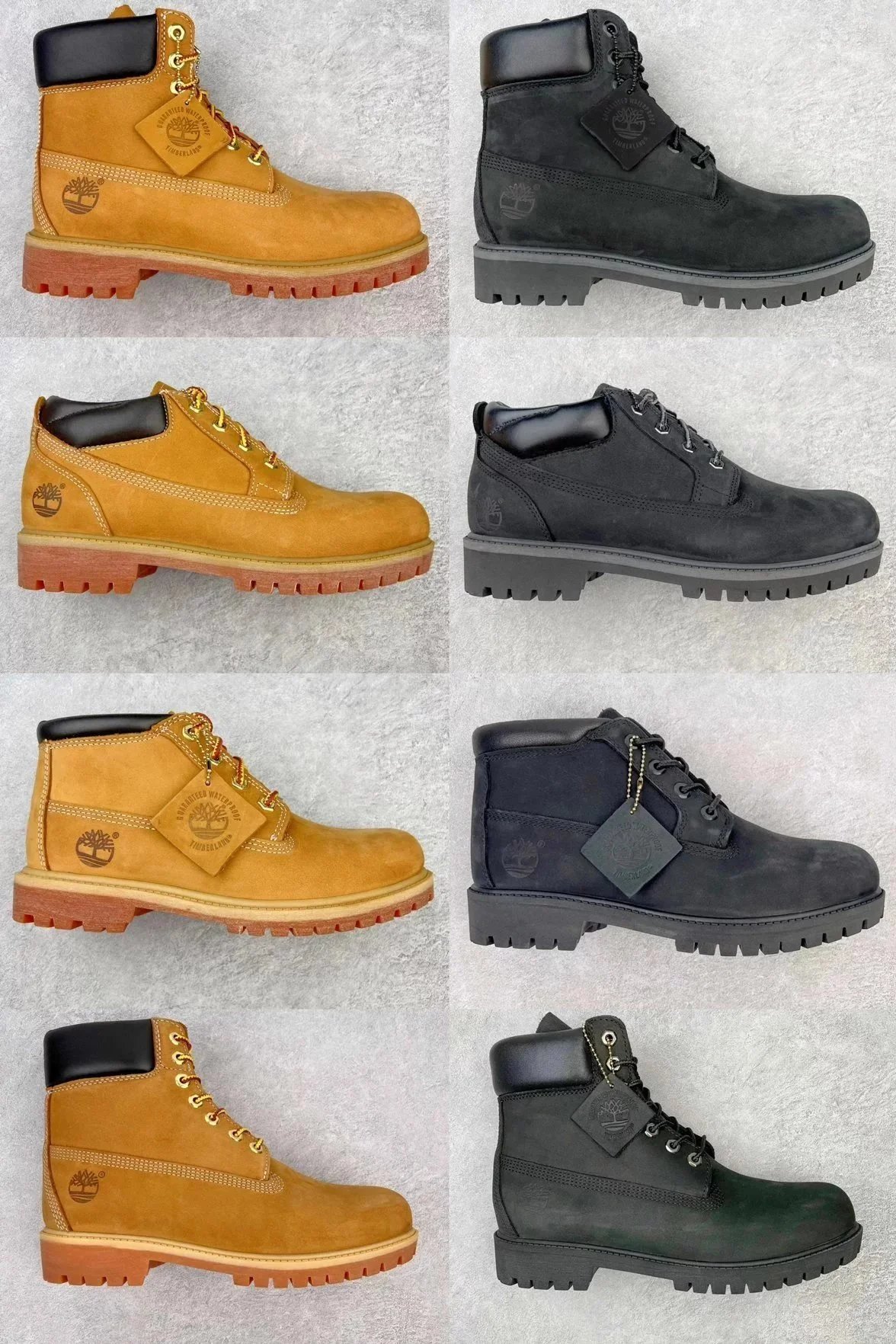 Timberland 6-Inch Premium Waterproof Boots Classic Leather Yellow and Black