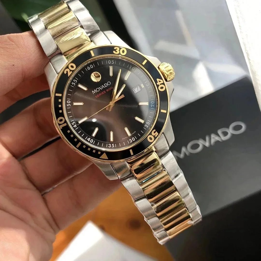 Movado Series 800 Classic Watch Gold and Silver