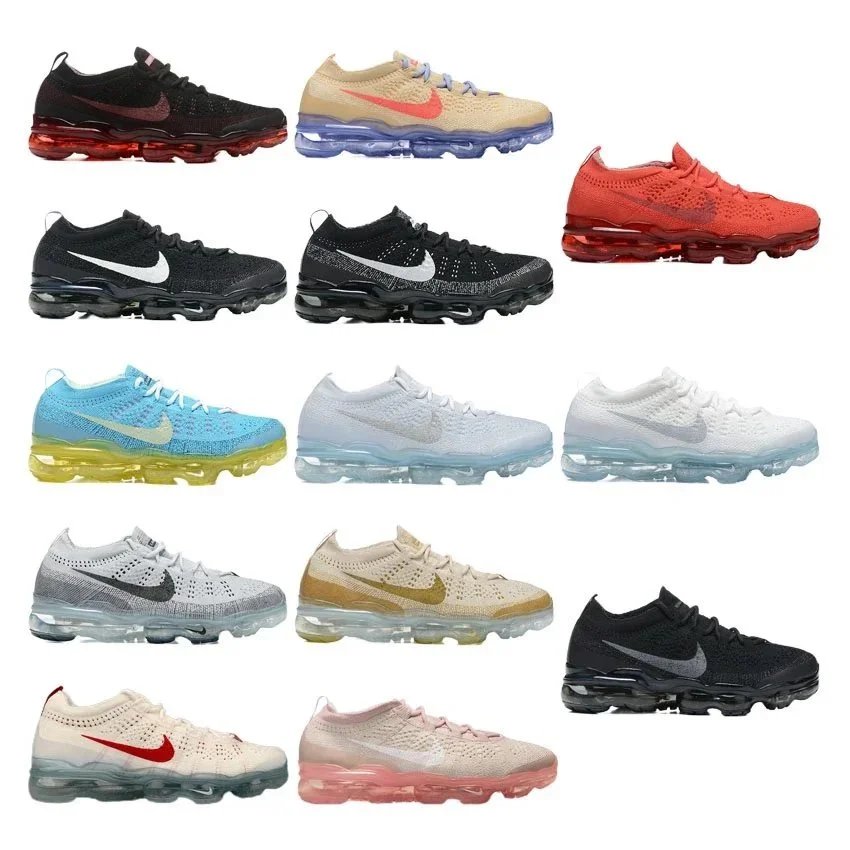 Nike Air VaporMax Flyknit Mesh Running Sneakers Multicolor