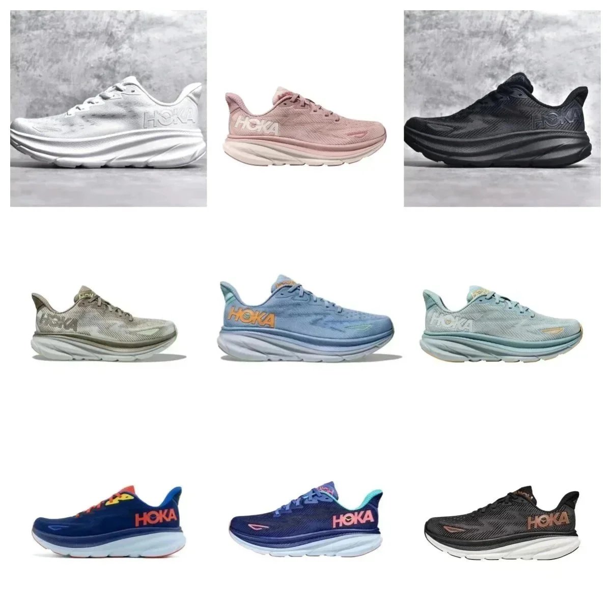 Hoka Clifton 9 Lightweight Running Shoes Multicolor