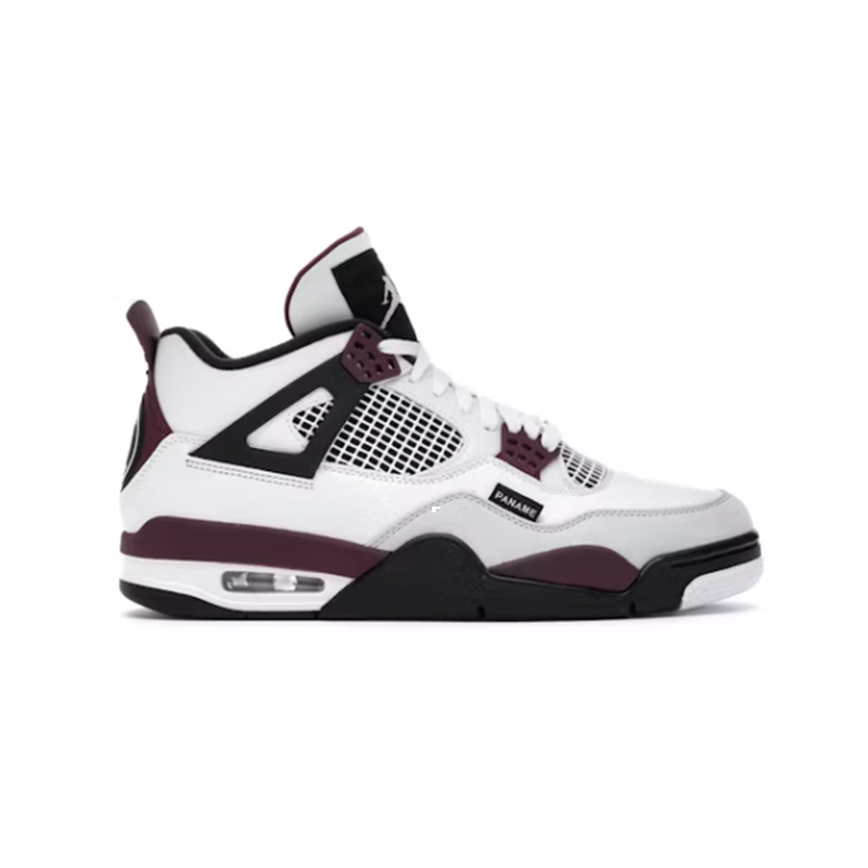 Jordan Air Jordan 4 Retro PSG Basketball Sneakers White and Bordeaux