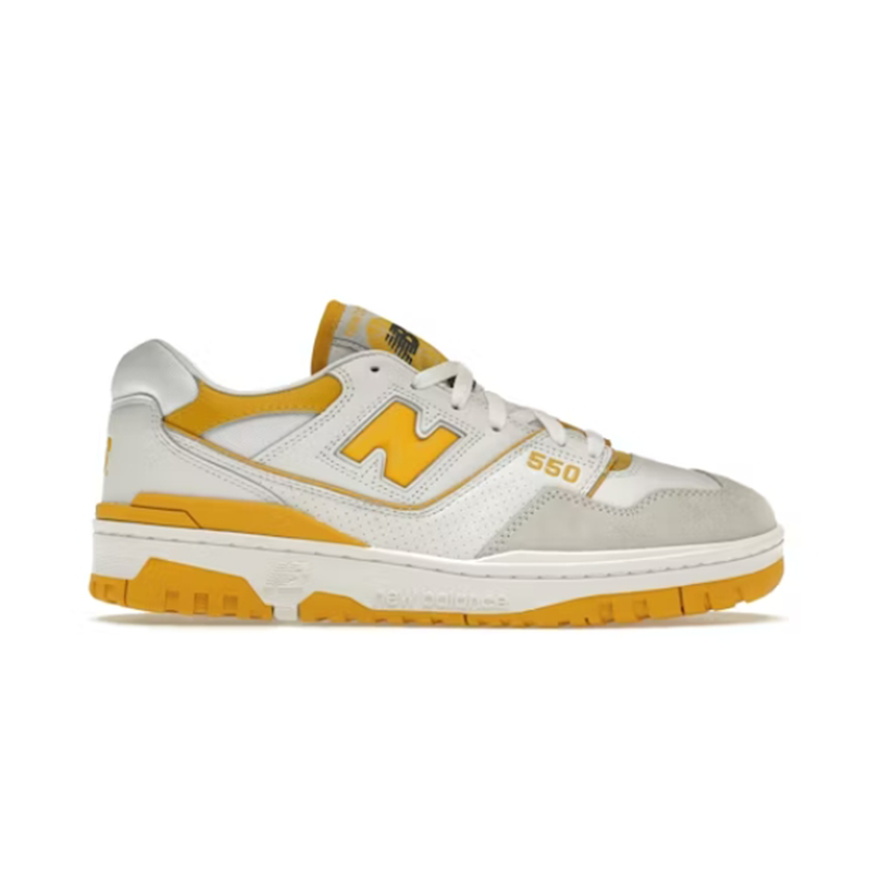 New Balance NB 550 Retro Sneakers White and Yellow