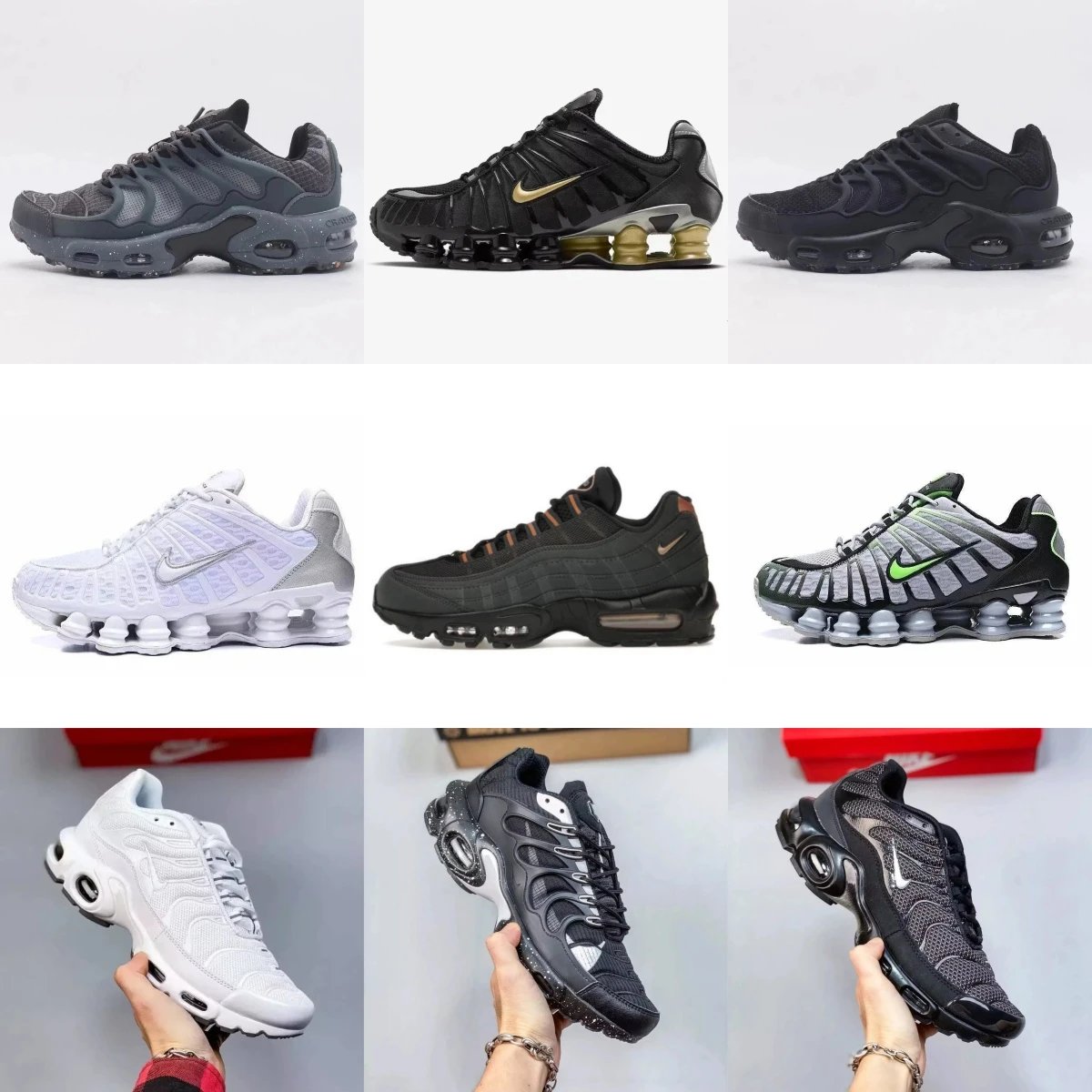 Nike Air Max and Shox Chunky Sneakers Multicolor