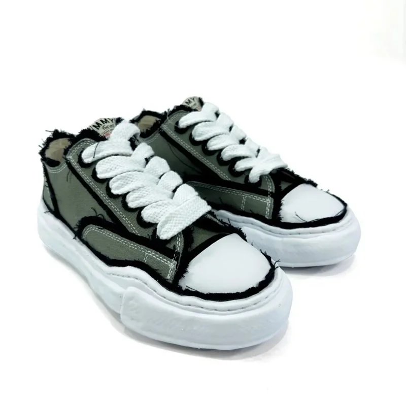 Maison Mihara Yasuhiro MMY Original Sole Hank Chunky Sneakers Green and White