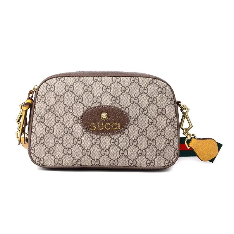Gucci Neo Vintage Camera Bag Monogram Crossbody Bag Beige and Brown