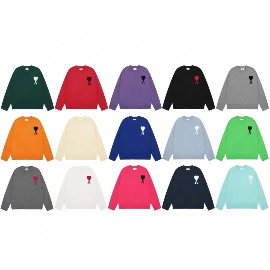 Ami Paris Ami Ami de Coeur Classic Crewneck Sweater Multicolor