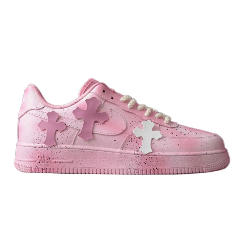 Nike Air Force 1 Custom Streetwear Sneakers Pink