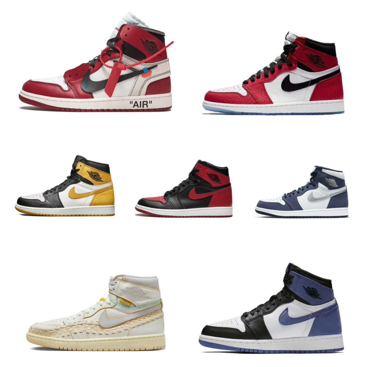Nike Air Jordan 1 High Retro Basketball Sneakers Multicolor