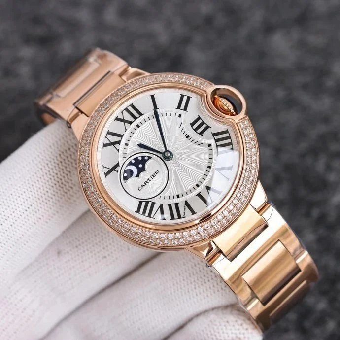 Cartier Ballon Bleu Moon Phase Luxury Watch Gold