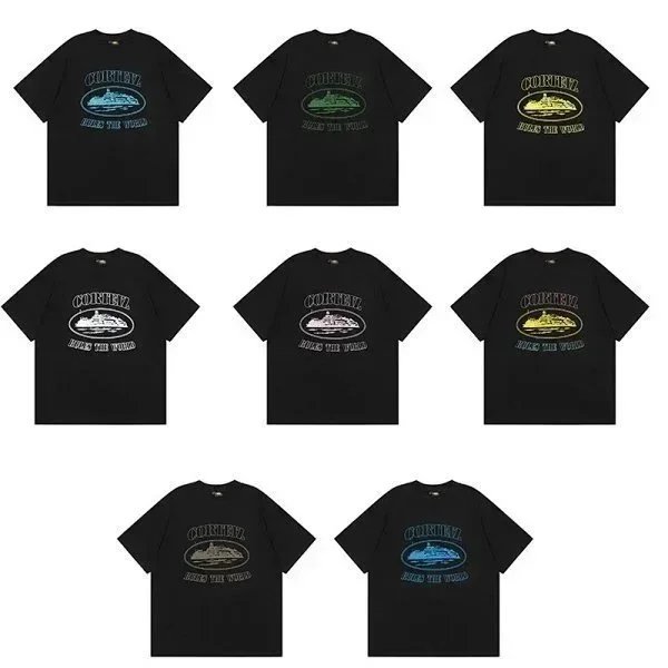 Corteiz Rules The World Graphic Streetwear T-Shirt Black