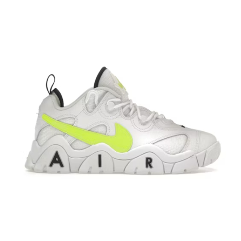 Nike Air Barrage Low chunky Sneakers White and Neon Yellow