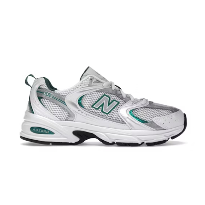New Balance 530 Retro Running Sneakers White and Green