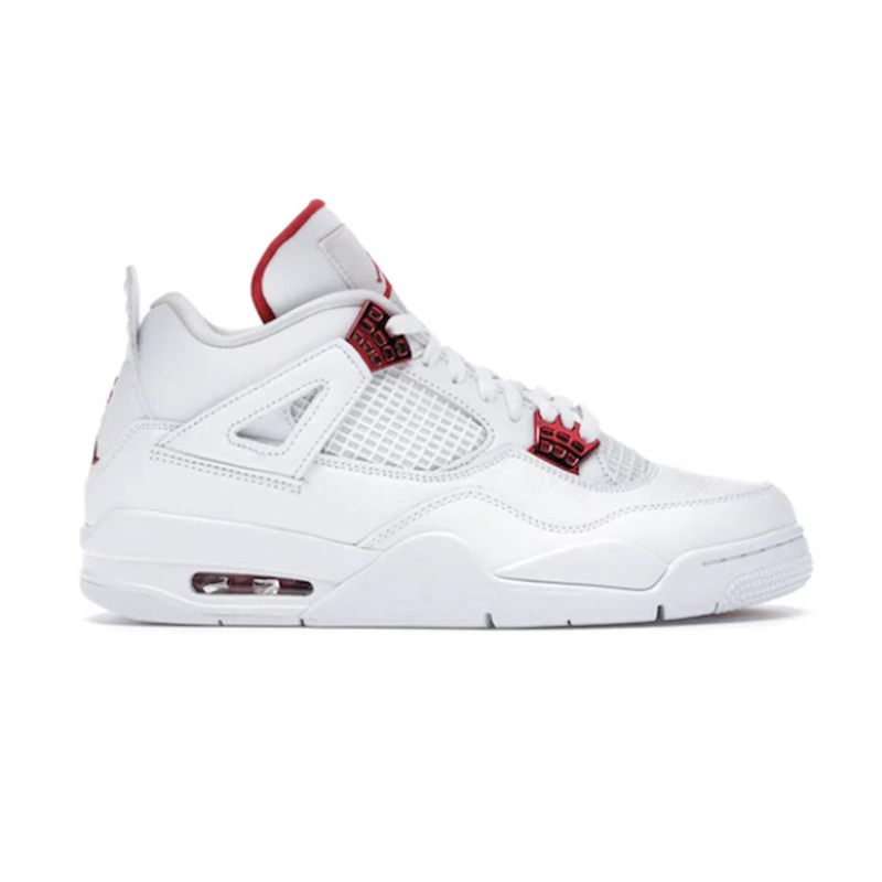 Jordan 4 Retro Red Metallic basketball Sneakers White