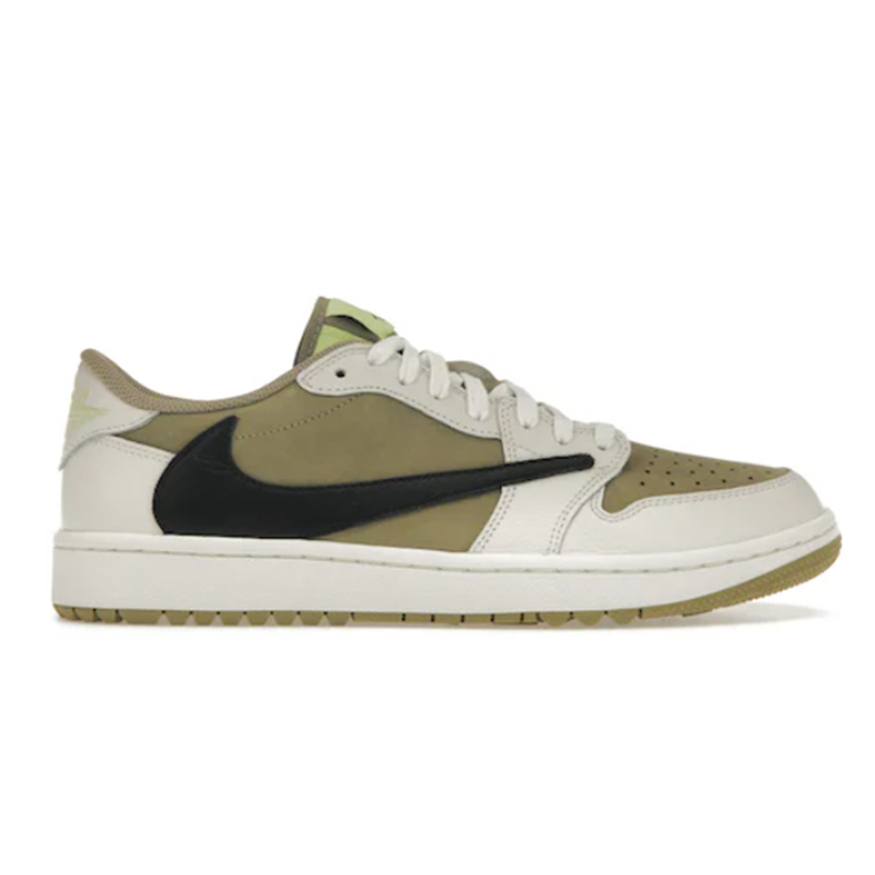 Jordan Air Jordan 1 Low OG SP Travis Scott Olive Sneakers Green and White