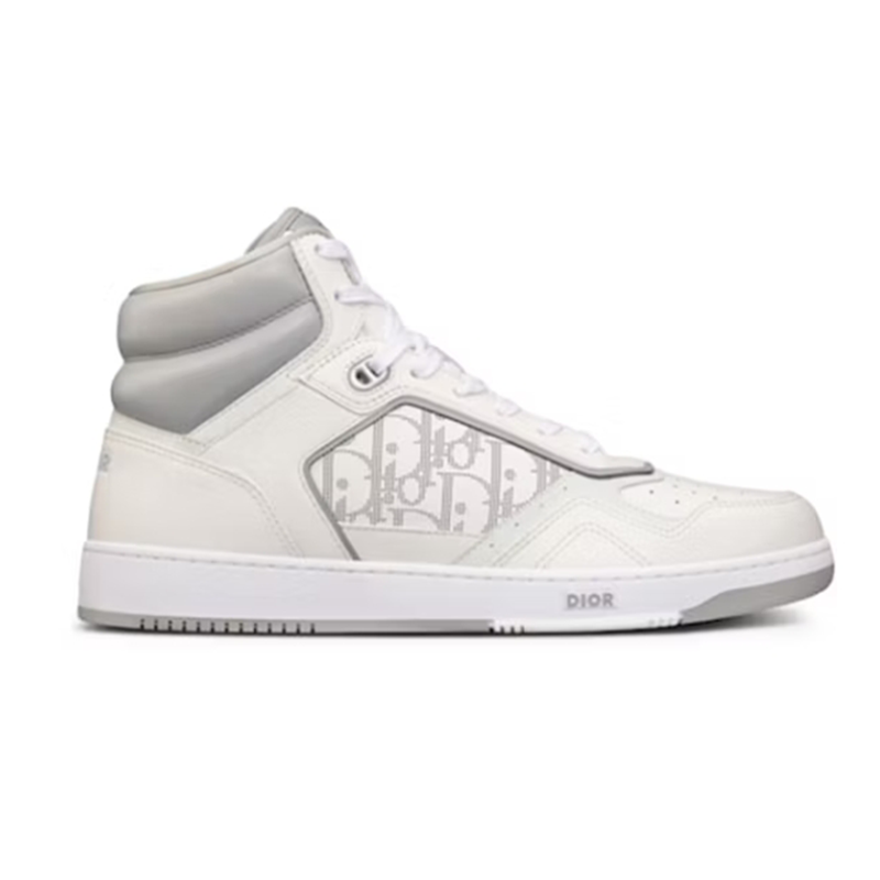 Dior B27 High Top Sneakers White and Gray