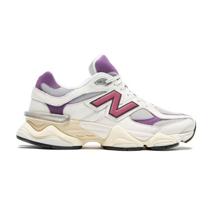 New Balance 9060 Chunky Sneakers White and Purple