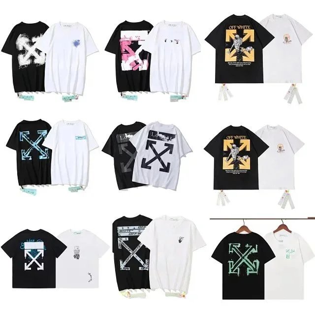 Off-White Graphic Print Oversized Tee Multicolor