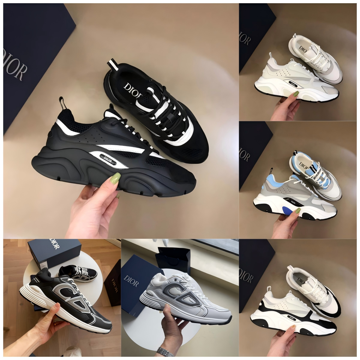 Dior B22 Chunky Sneakers Multicolor