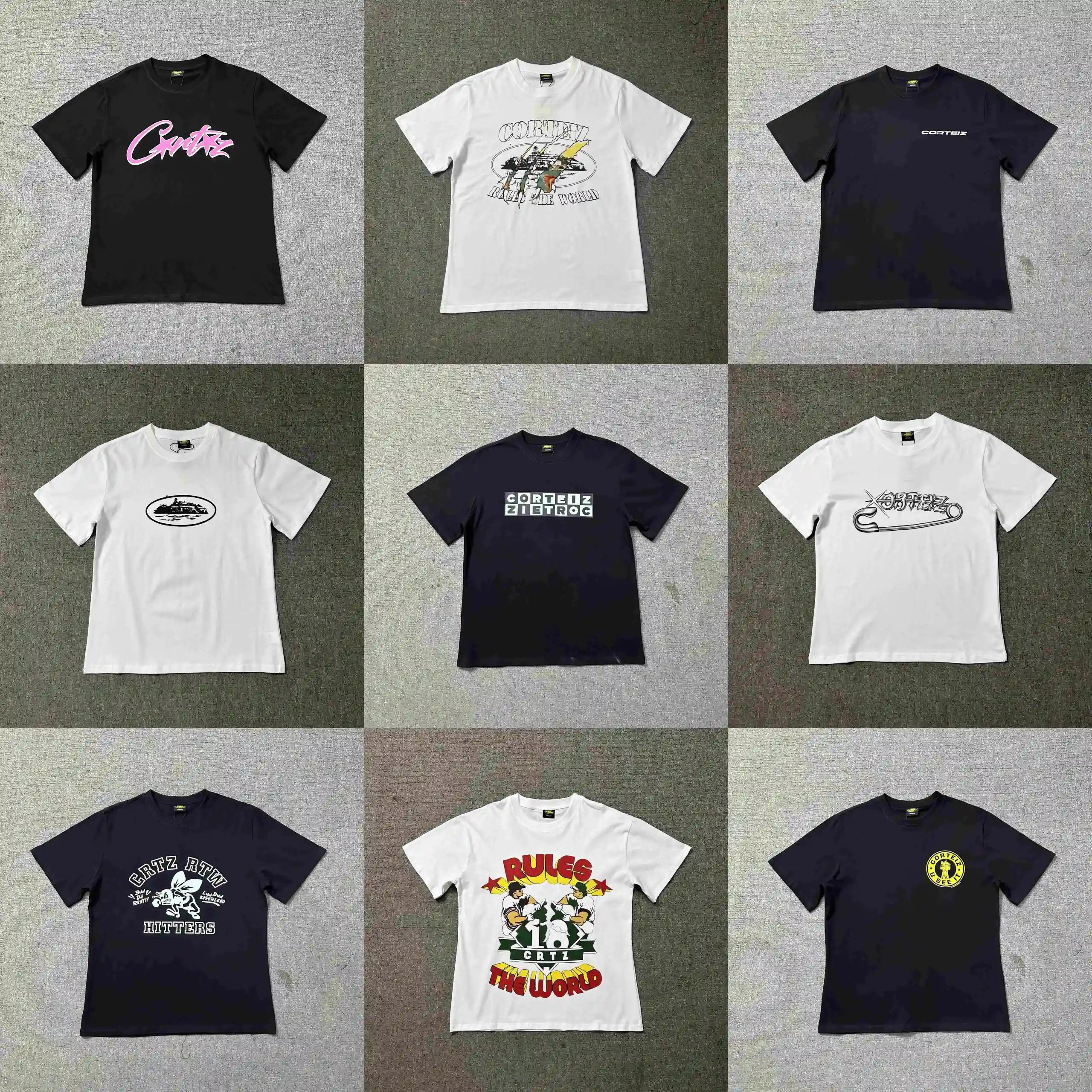Corteiz Graphic T-Shirt Collection Streetwear Cotton T-Shirt Multicolor
