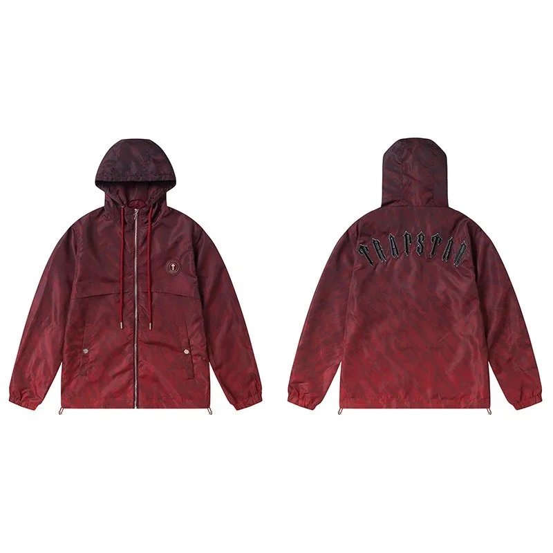 Trapstar Camo Windbreaker Streetwear Jacket Red
