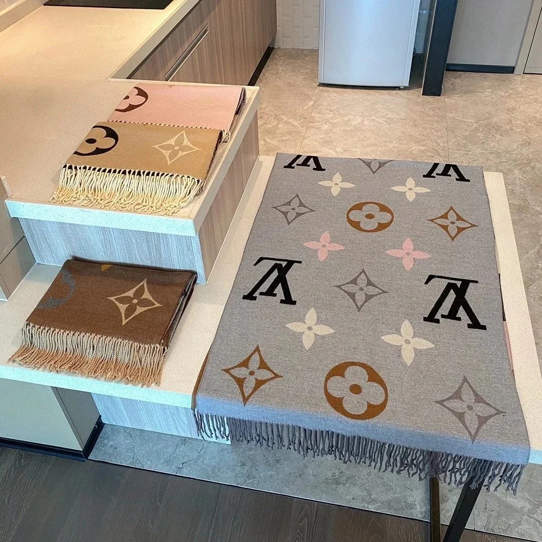 Louis Vuitton LV Monogram Classic Fringe Scarf Multicolor