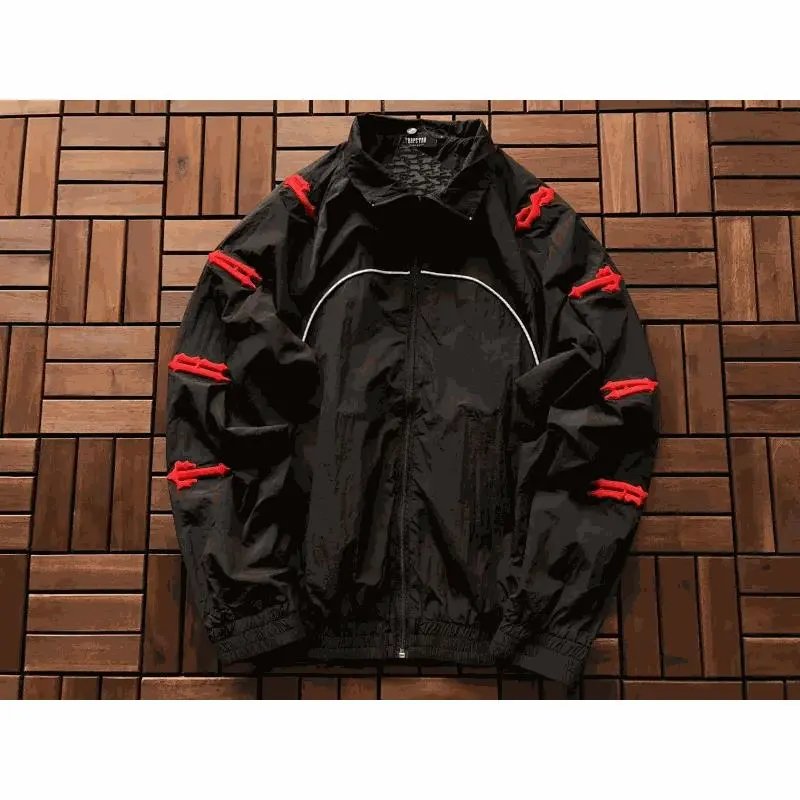 Trapstar Irongate Arch Streetwear Windbreaker Jacket Black