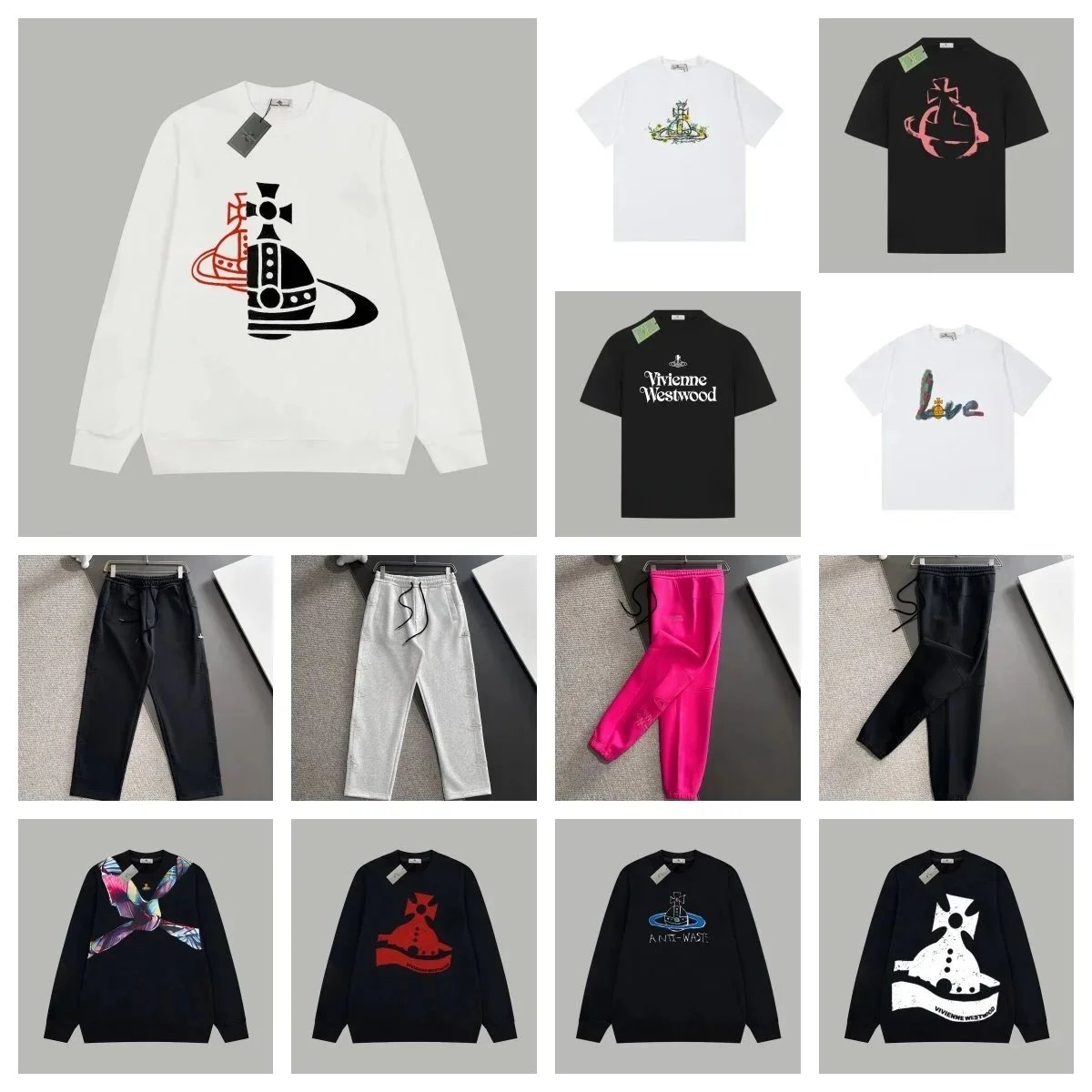 Vivienne Westwood Orb Graphic Cotton T-Shirt and Sweatshirt Collection Multicolor