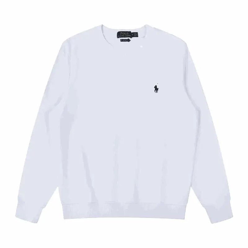 Polo Ralph Lauren PRL Classic Crewneck Cotton Sweatshirt White