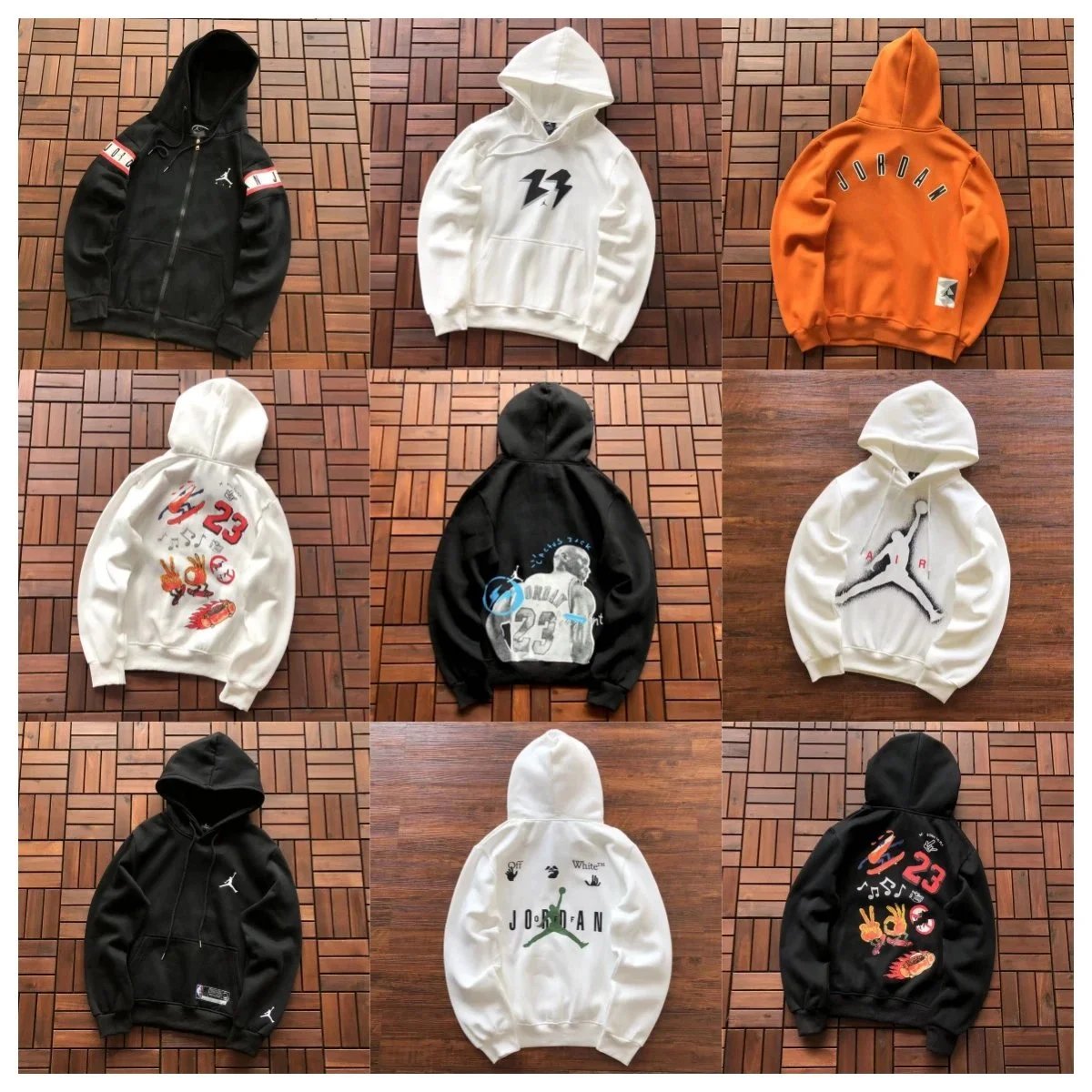 Jordan Graphic Print Streetwear Hoodie Multicolor