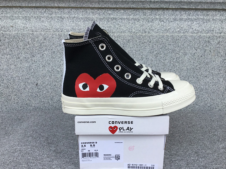 Comme des Garçons CDG Chuck Taylor All Star 70 High Canvas Sneakers Black
