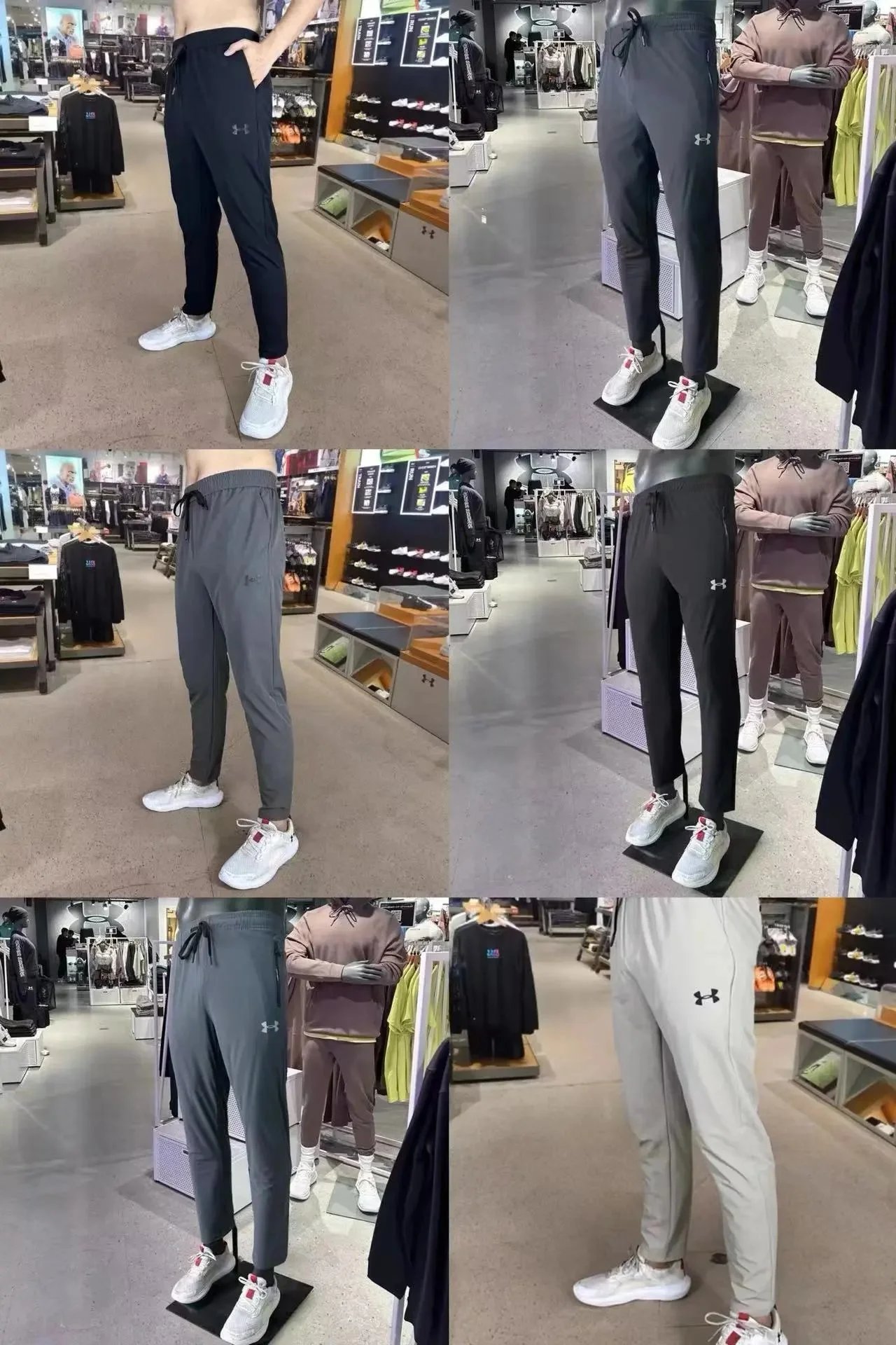 Under Armour UA Sportstyle Athletic Joggers Pants Black and Gray