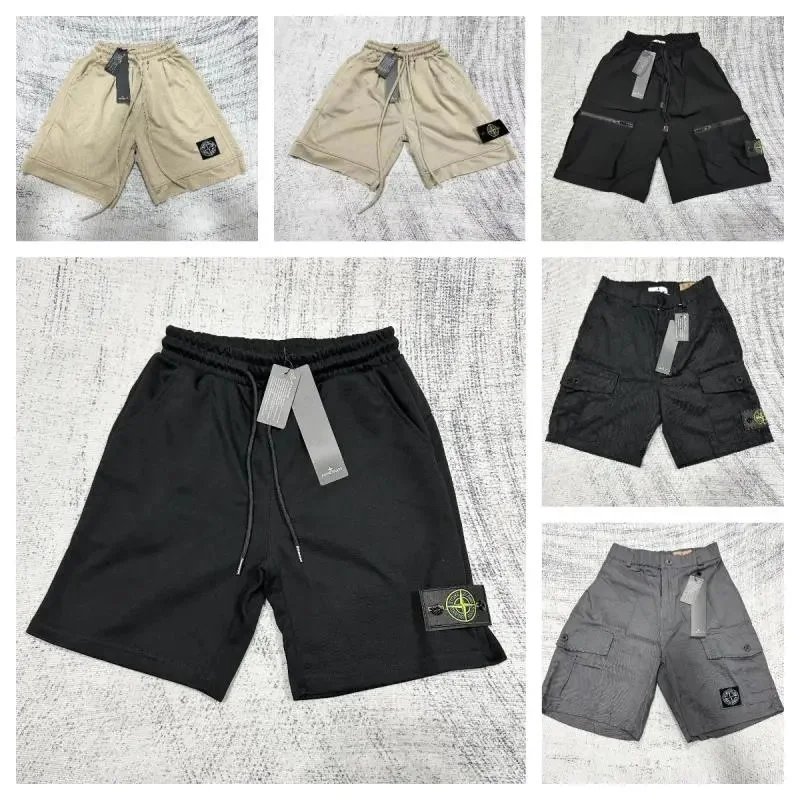 Stone Island Cargo Shorts Casual Streetwear Shorts Black