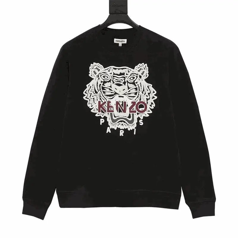 Kenzo Tiger Embroidery Iconic Graphic Sweatshirt Black