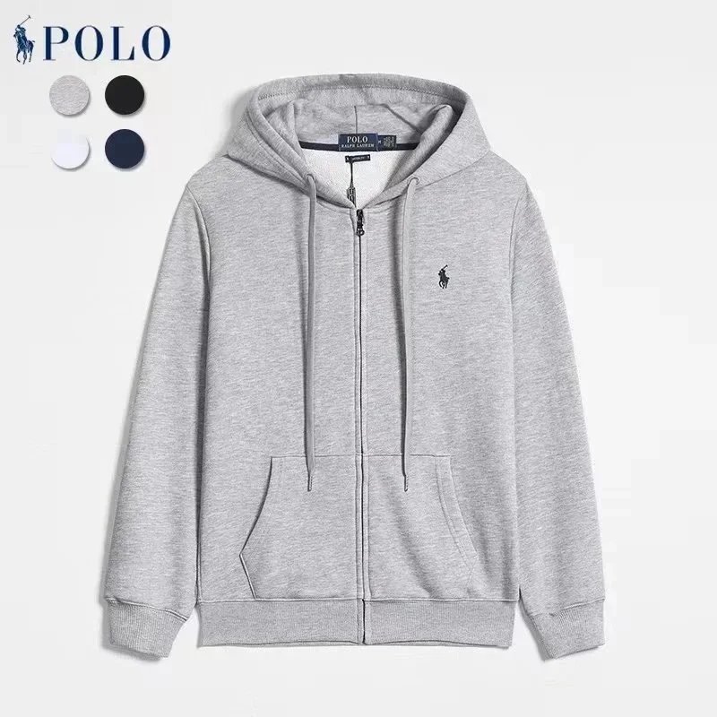 Polo Ralph Lauren PRL Zip-Up Casual Hoodie Gray