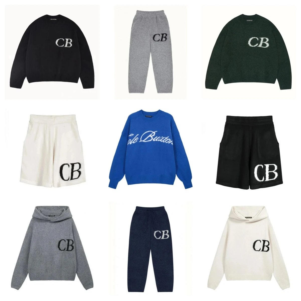 Cole Buxton CB Knitwear Collection Casual Sweaters and Pants Multicolor