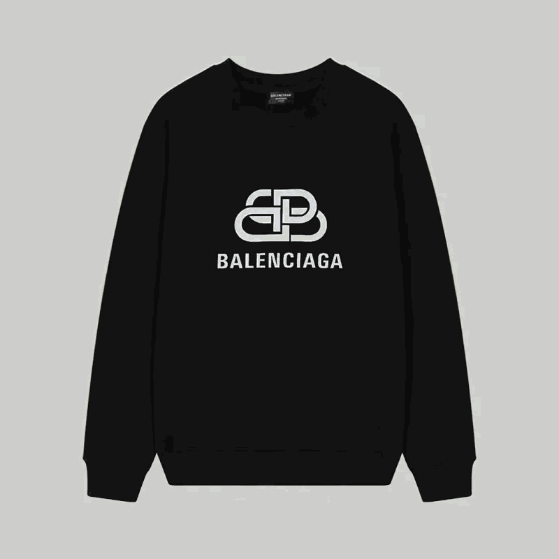 Balenciaga BB Monogram Oversized Sweatshirt Black
