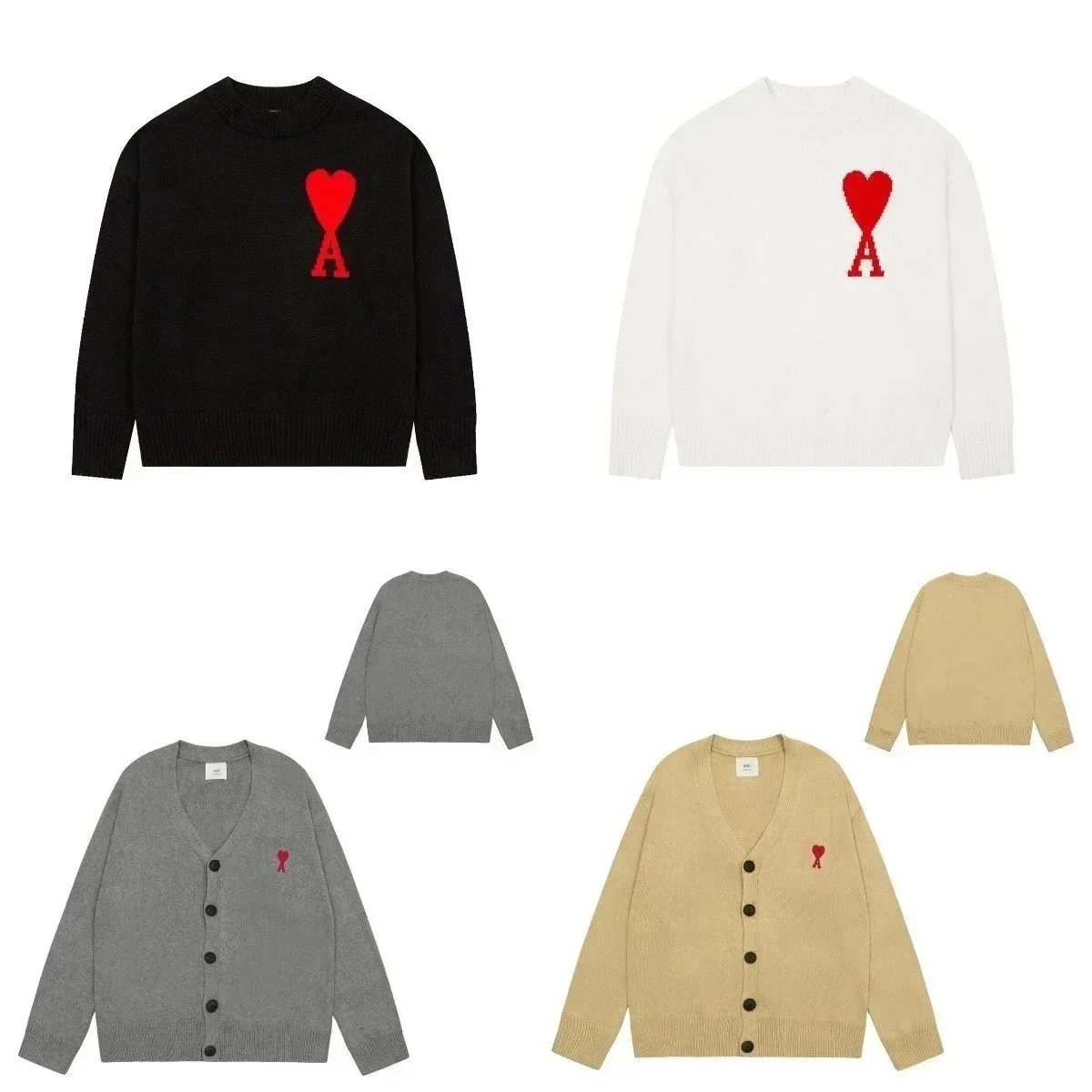 Ami Paris Ami Ami de Coeur Classic Knitwear Collection Multicolor