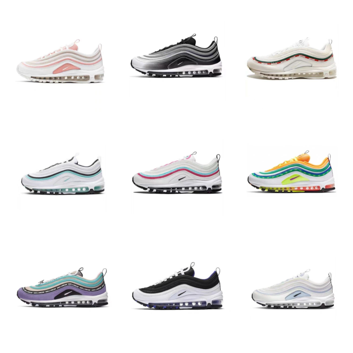 Nike Air Max 97 Iconic Running Sneakers Multicolor