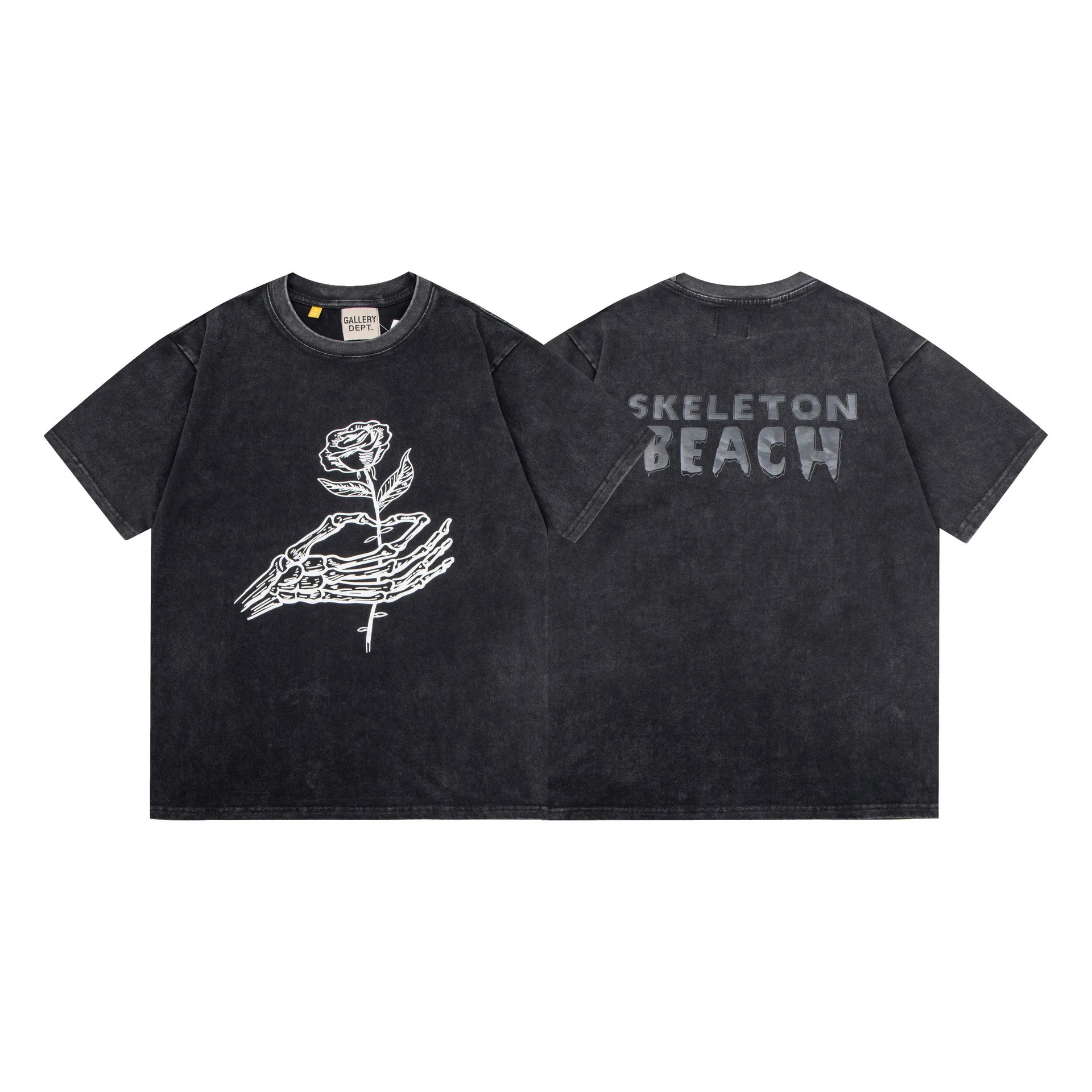 Gallery Dept. Skeleton Beach Graphic Streetwear T-Shirt Black