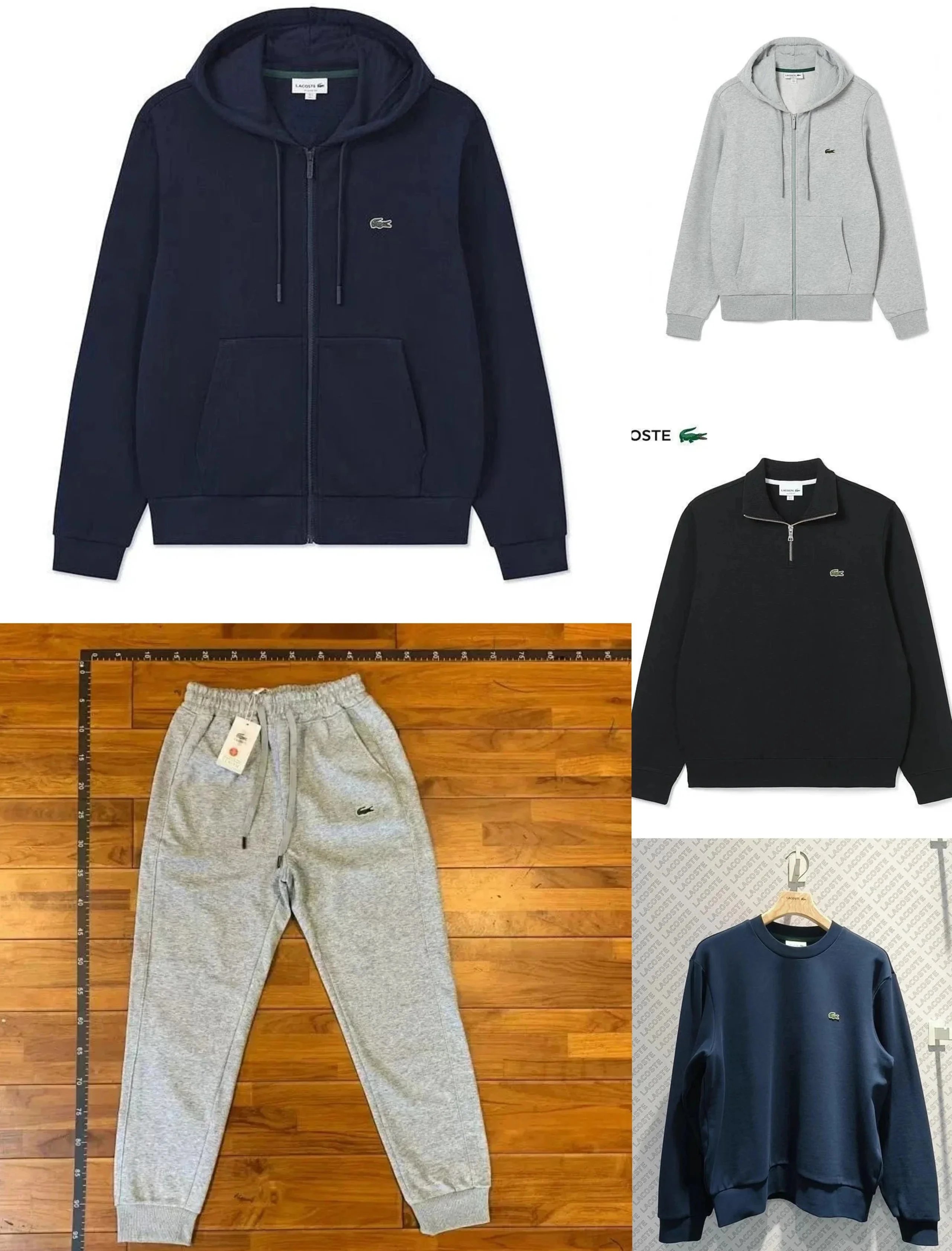 Lacoste Classic Cotton Zip-Up Hoodie Navy